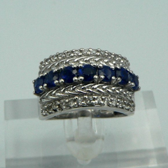Sz 7 Genuine Himalyan Kyanite (Rnd) Ring NWOT - Picture 1 of 5